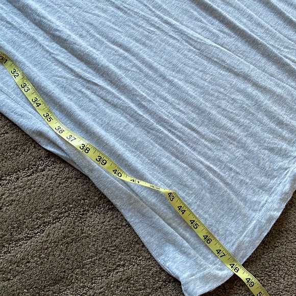 J.Crew strapless grey super comfy jersey drawstring maxi dress - Picture 5 of 9